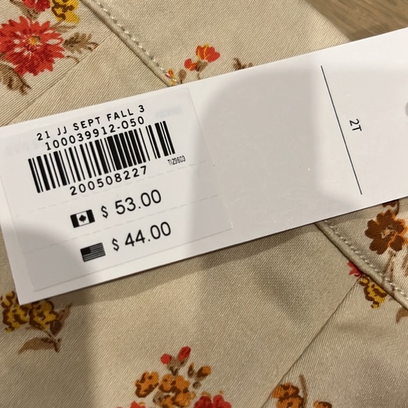 BNWT Janie and Jack Toddler Girl 2T Adjustable Pants - Picture 4 of 5